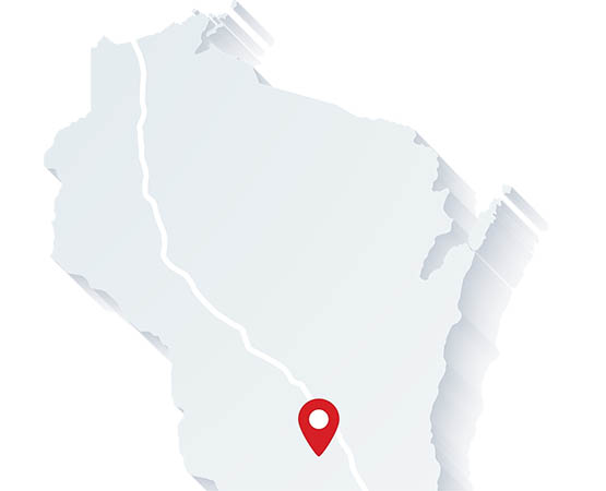 Midwest Heavy Duty location on a map of Wisconsin