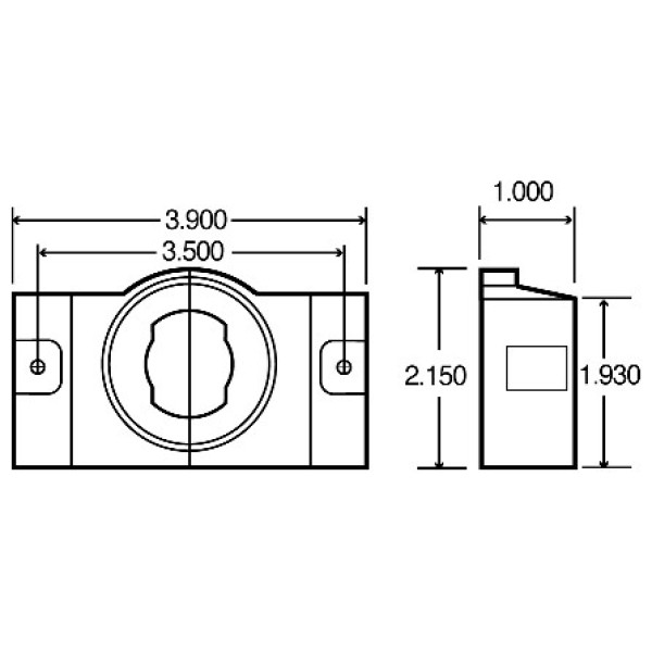 Image of Bracket Mount, 2 in Diameter Lights, Round, Clear, 2 Screw Bracket Mount from Trucklite. Part number: TLT-00801-4