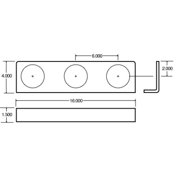 Image of Bracket Mount, 2-1/2 in Diameter Lights, Round, Black, Flange Mount from Trucklite. Part number: TLT-00814-4