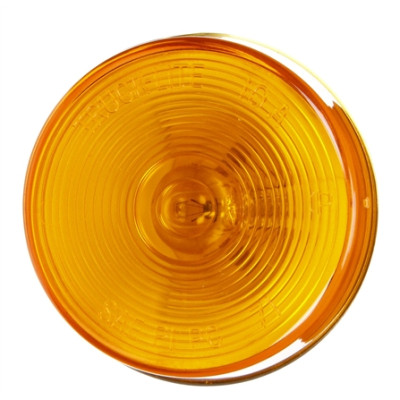 Image of 10 Series, Incan., Yellow Round, 1 Bulb, M/C Light, PC, Bracket Mount, 12V, Kit from Trucklite. Part number: TLT-10004Y4