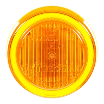 Image of 10 Series, LED, Yellow Round, 2 Diode, M/C Light, P2, Black Grommet, 12V, Kit from Trucklite. Part number: TLT-10050Y4