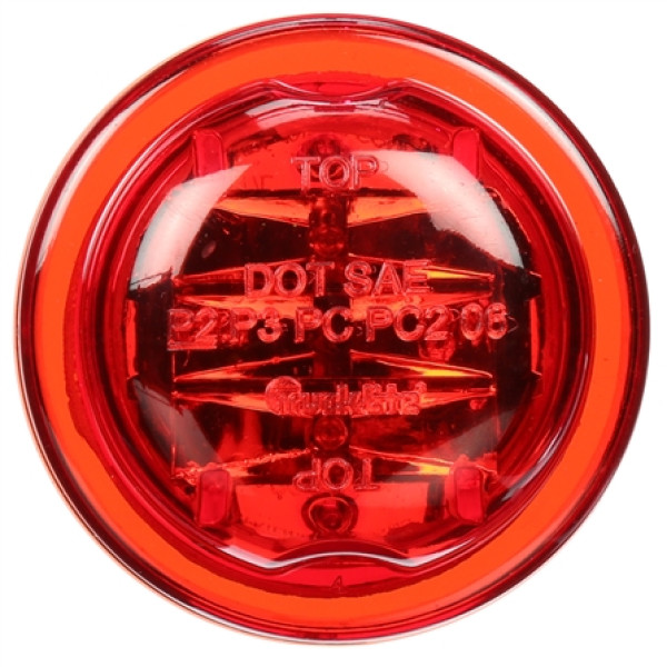 Image of 10 Series, High Profile, LED, Red Round, 8 Diode, M/C Light, PC, Black Grommet, 12V, Kit from Trucklite. Part number: TLT-10085R4