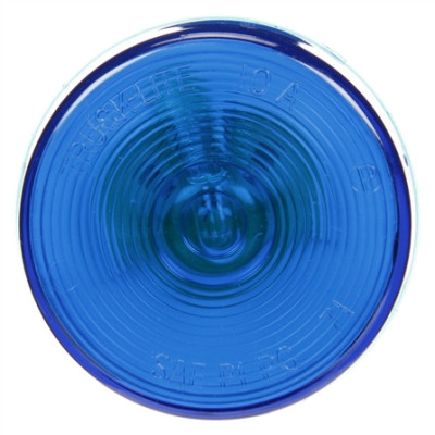 Image of 10 Series, Incan., Blue Round, 1 Bulb, M/C Light, PC, 12V from Trucklite. Part number: TLT-10202B4