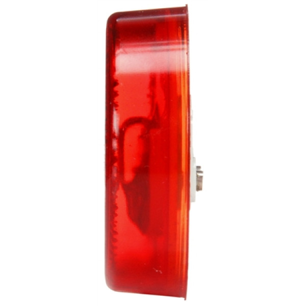 Image of 10 Series, Reflectorized, Incan., Red Round, 1 Bulb, M/C Light, PC, 12V from Trucklite. Part number: TLT-10205R4