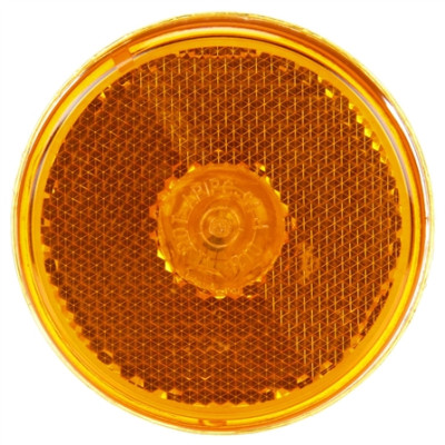 Image of 10 Series, Reflectorized, Incan., Yellow Round, 1 Bulb, M/C Light, PC, 12V, Bulk from Trucklite. Part number: TLT-10205Y3
