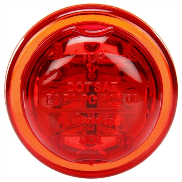 Image of 10 Series, High Profile, LED, Red Round, 8 Diode, M/C Light, PC, 12V from Trucklite. Part number: TLT-10375R4