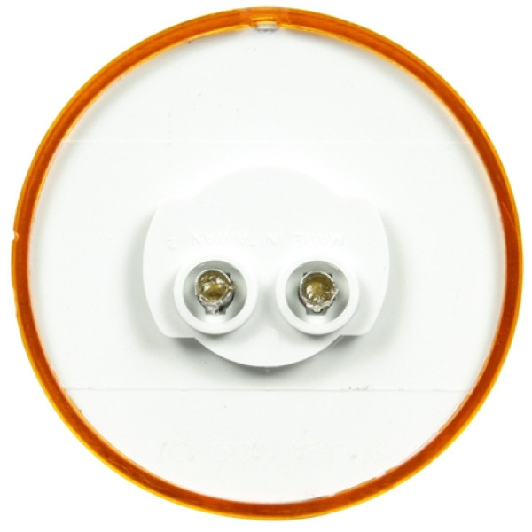 Image of Signal-Stat, Reflectorized, LED, Yellow Round, 4 Diode, M/C Light, P2, 12V, Bulk from Signal-Stat. Part number: TLT-SS1052A-3