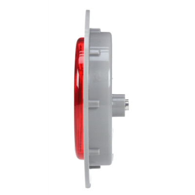 Image of Signal-Stat, LED, Red Round, 13 Diodes, M/C Light, P2, Gray Flush Mount, 12V from Signal-Stat. Part number: TLT-SS1053-S