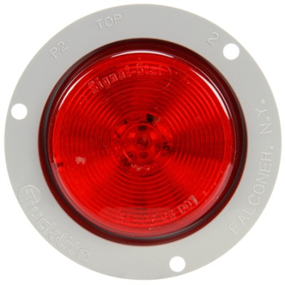 Image of Signal-Stat, LED, Red Round, 13 Diode, M/C Light, P2, Gray Flush Mount, 12V from Signal-Stat. Part number: TLT-SS1070-S