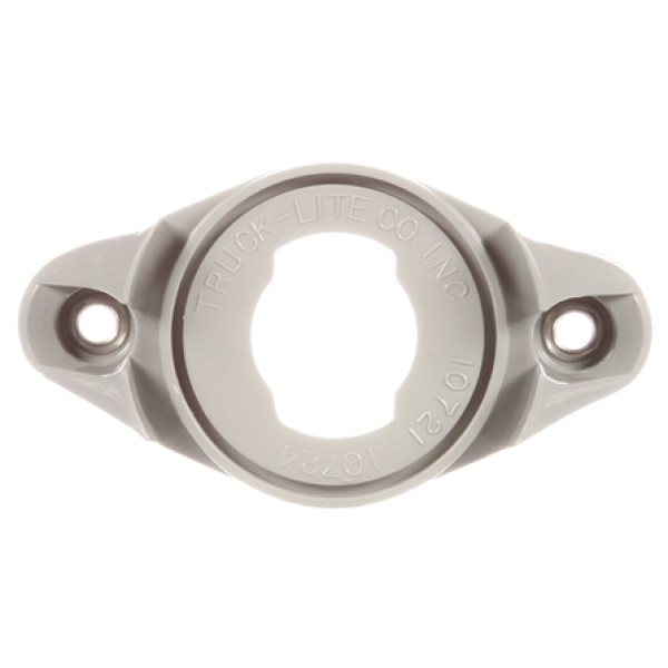 Image of 10 Series, Bracket Mount, 2 in Diameter Lights/ 2-1/2 in Diameter Lights, Round, Gray, 2 Screw Bracket Mount from Trucklite. Part number: TLT-10724-4