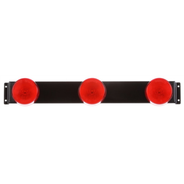 Image of 10 Series, 6" Centers, Incan., Red, Round, ID Bar, Black, 12V, Kit, Bulk from Trucklite. Part number: TLT-10744R3