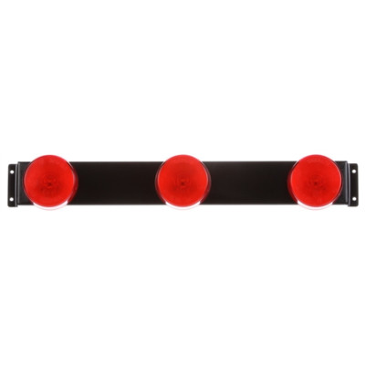 Image of 10 Series, 6" Centers, Incan., Red, Round, ID Bar, Black, 12V, Kit from Trucklite. Part number: TLT-10744R4