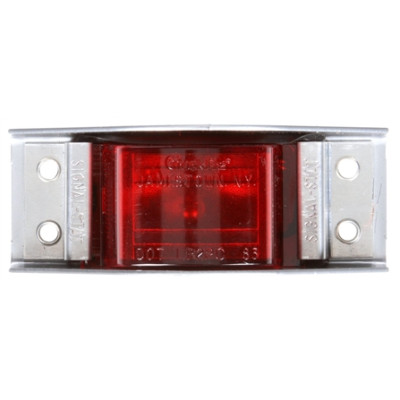 Image of Signal-Stat, Incan., Red Rectangular, 1 Bulb, The Guardian, M/C Light, PC, Silver 4 Screw, 12V from Signal-Stat. Part number: TLT-SS1105-S