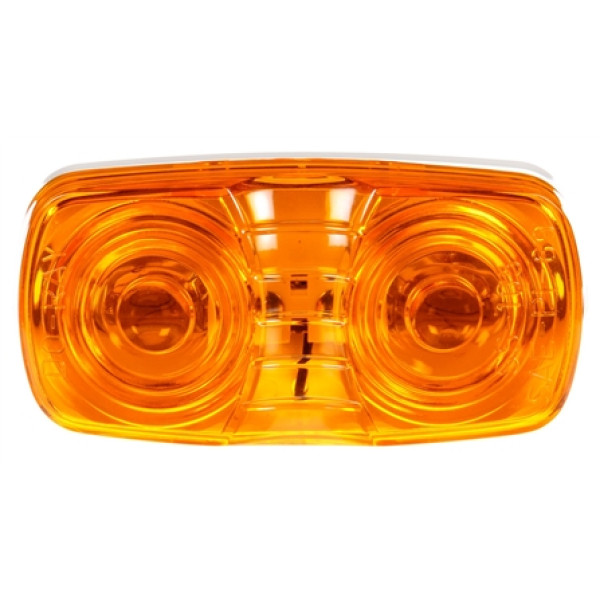 Image of Signal-Stat, Incan., Yellow Rectangular, 2 Bulb, Permastat, M/C Light, P2, Bracket, 12V from Signal-Stat. Part number: TLT-SS1211A-S