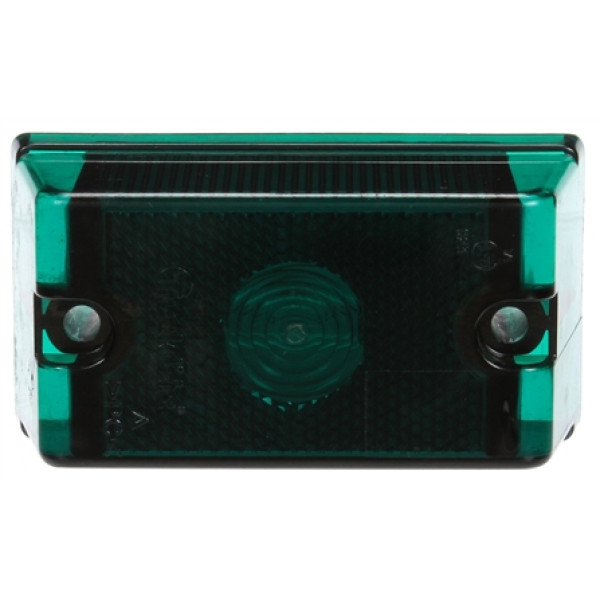 Image of 13 Series, Incan., Green Rectangular, 1 Bulb, European Approved, M/C Light, ECE, 2 Bolt & Nut, 24V, Kit from Trucklite. Part number: TLT-13001G4