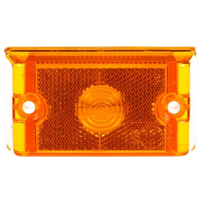 Image of 13 Series, Incan., Yellow Rectangular, 1 Bulb, European Approved, M/C Light, ECE, 2 Bolt & Nut, 12V, Kit from Trucklite. Part number: TLT-13011Y4