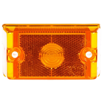 Image of 13 Series, Incan., Yellow Rectangular, 1 Bulb, European Approved, M/C Light, ECE, 2 Bolt & Nut Mount, 24V from Trucklite. Part number: TLT-13200Y4