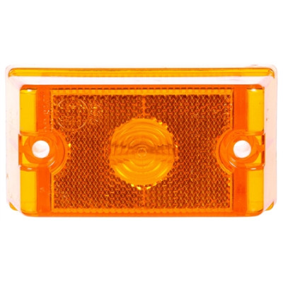 Image of 13 Series, Incan., Yellow Rectangular, 1 Bulb, European Approved, M/C Light, ECE, 2 Bolt & Nut Mount, 12V from Trucklite. Part number: TLT-13210Y4