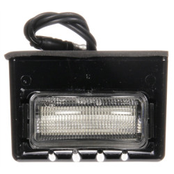 Image of 15 Series, LED, 3 Diode, Rectangular, License Light, Black Bracket, 12V, Kit from Trucklite. Part number: TLT-15058-4