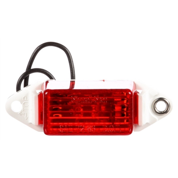 Image of Signal-Stat, Incan., Red Rectangular, 1 Bulb, Pee Wee, M/C Light, P2, White 2 Screw, 12V from Signal-Stat. Part number: TLT-SS1507-S