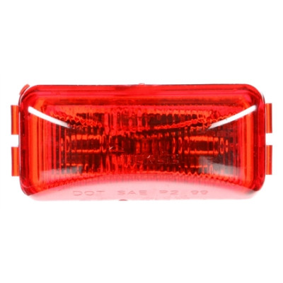 Image of 15 Series, LED, Red Rectangular, 1 Diode, M/C Light, P3, 12V from Trucklite. Part number: TLT-15250R4