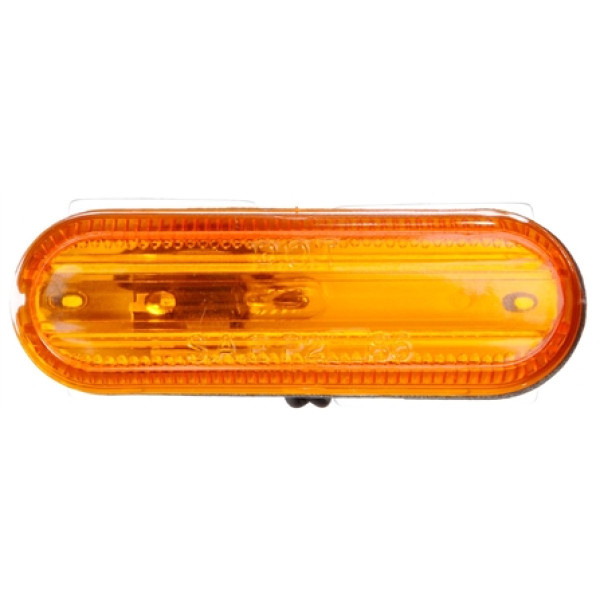 Image of Signal-Stat, Incan., Yellow Oval, 1 Bulb, Slim line, M/C Light, P2, 2 Screw, 12V from Signal-Stat. Part number: TLT-SS1555A-S