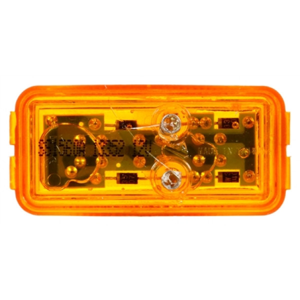 Image of Signal-Stat, LED, Yellow Rectangular, 3 Diode, M/C Light, P2, 12V, Bulk from Signal-Stat. Part number: TLT-SS1560A-3