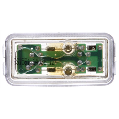 Image of Signal-Stat, LED, Clear Red Rectangular, 2 Diode, M/C Light, P2, 12V, Bulk from Signal-Stat. Part number: TLT-SS1561-3