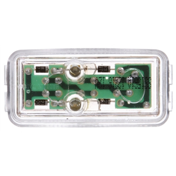 Image of Signal-Stat, LED, Clear/Yellow Rectangular, 3 Diode, M/C Light, P2, 12V, Bulk from Signal-Stat. Part number: TLT-SS1561A-3