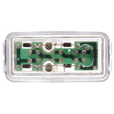 Image of Signal-Stat, LED, Clear/Yellow Rectangular, 3 Diode, M/C Light, P2, 12V, Bulk from Signal-Stat. Part number: TLT-SS1561A-3