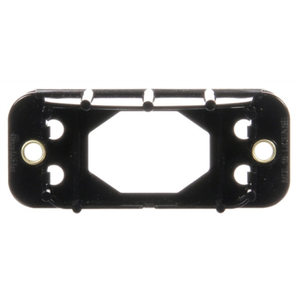 Image of Bracket Mount, 15 Series License Lights, Rectangular, Black, 2 Screw Bracket Mount from Trucklite. Part number: TLT-15736-4