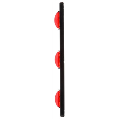 Image of 15 Series, 6" Centers, Incan., Red, Rectangular, ID Bar, Black, 12V, Kit from Trucklite. Part number: TLT-15745R4