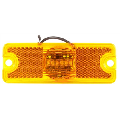 Image of 18 Series, Reflectorized, LED, Yellow Rectangular, 3 Diode, European Approved, M/C Light, ECE, 2 Screw, 12-24V, Kit, Bulk from Trucklite. Part number: TLT-18011Y3