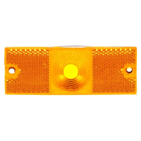 Image of 18 Series, Reflectorized, Incan., Yellow Rectangular, 1 Bulb, M/C Light, P2, 2 Screw, 12V, Kit from Trucklite. Part number: TLT-18300Y4