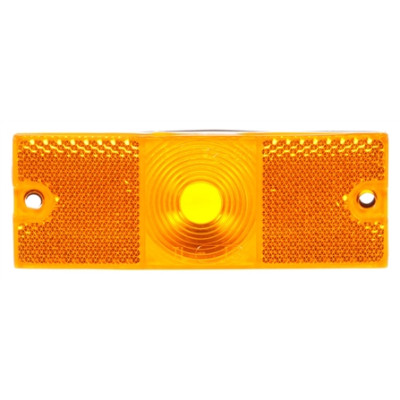 Image of 18 Series, Reflectorized, Incan., Yellow Rectangular, 1 Bulb, M/C Light, P2, 2 Screw, 12V, Kit from Trucklite. Part number: TLT-18300Y4