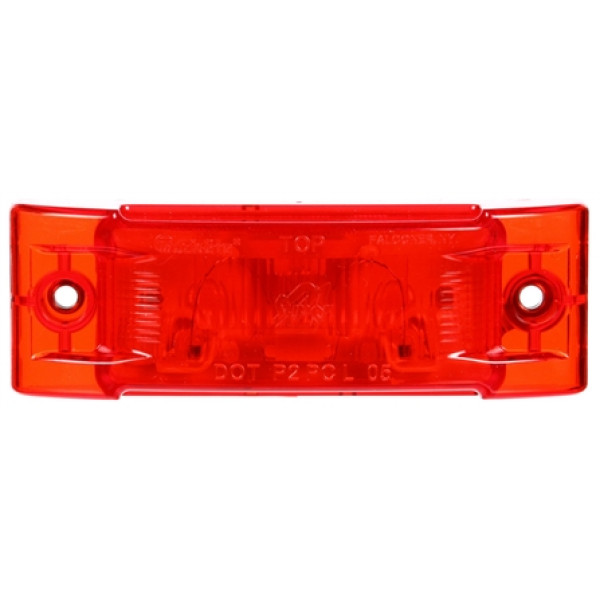 Image of Super 21, Incan., Red Rectangular, 1 Bulb, M/C Light, PC, 2 Screw, 24V, Kit from Trucklite. Part number: TLT-21005R4