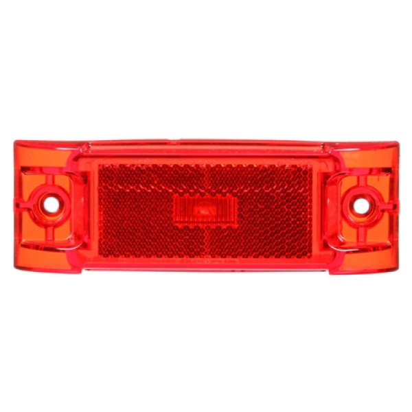 Image of 21 Series, Reflectorized, LED, Red Rectangular, 1 Diode, M/C Light, PC, 2 Screw, 12V, Kit, Bulk from Trucklite. Part number: TLT-21051R3