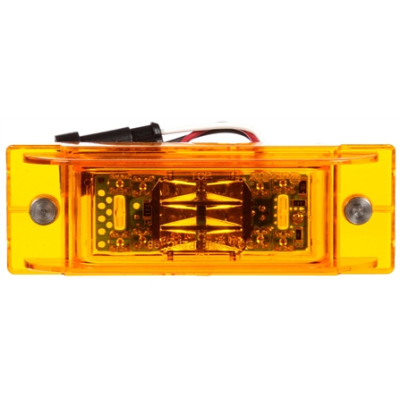 Image of 21 Series, LED, Yellow Rectangular, 16 Diode, Auxiliary W/59" Mating Harness, M/C Light, P2, 2 Screw, 12V from Trucklite. Part number: TLT-21090Y4