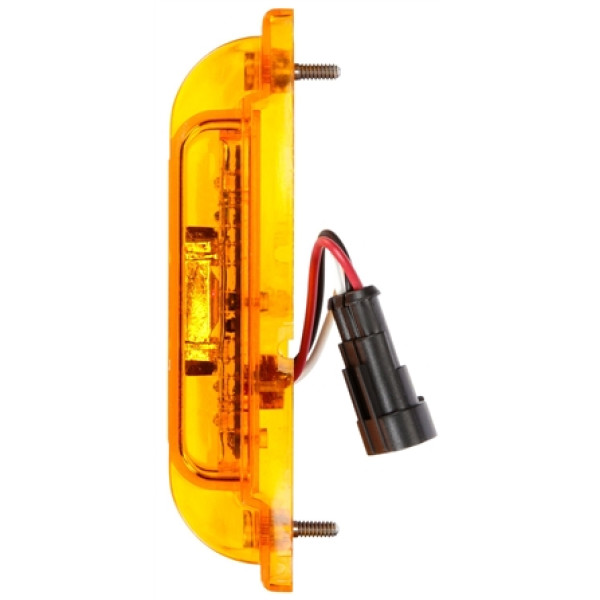 Image of 21 Series, LED, Yellow Rectangular, 16 Diode, Auxiliary, M/C Light, P2, 2 Screw, 12V from Trucklite. Part number: TLT-21092Y4