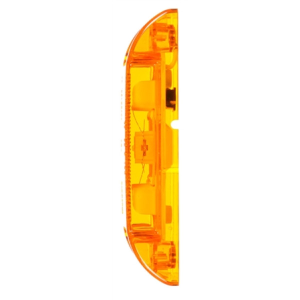 Image of Super 21, Reflectorized, Incan., Yellow Rectangular, 1 Bulb, M/C Light, P2, 2 Screw, 12V from Trucklite. Part number: TLT-21201Y4