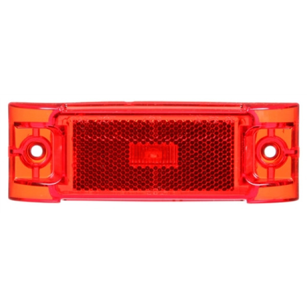Image of 21 Series, Reflectorized, LED, Red Rectangular, 1 Diode, M/C Light, PC, 2 Screw, 12V from Trucklite. Part number: TLT-21251R4