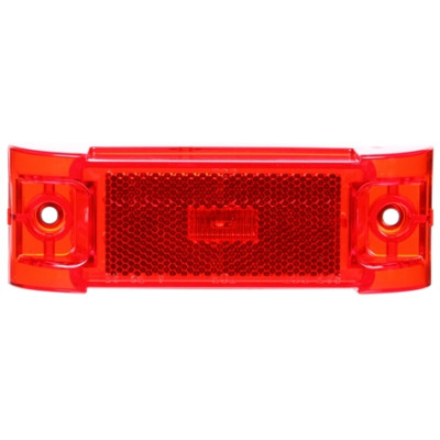 Image of 21 Series, Reflectorized, LED, Red Rectangular, 3 Diode, M/C Light, PC, 2 Screw, 24V from Trucklite. Part number: TLT-21256R4