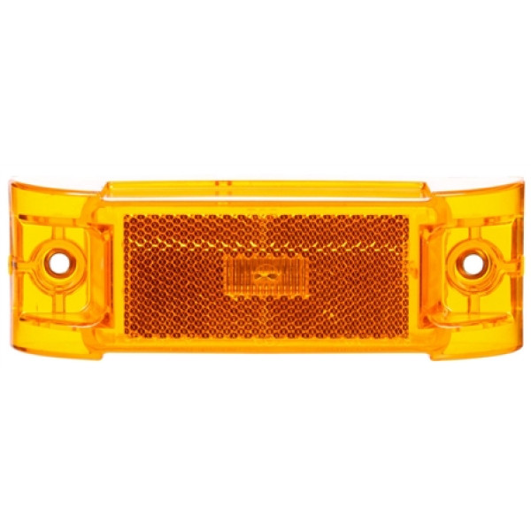 Image of 21 Series, Reflectorized, LED, Yellow Rectangular, 3 Diode, M/C Light, PC, 2 Screw, 24V from Trucklite. Part number: TLT-21256Y4