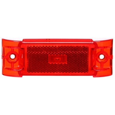 Image of 21 Series, Diamond Shell, Reflectorized, LED, Red Rectangular, 1 Diode, M/C Light, PC, 2 Screw, 12V from Trucklite. Part number: TLT-21880R4