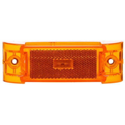 Image of 21 Series, Diamond Shell, Reflectorized, LED, Yellow Rectangular, 2 Diode, M/C Light, PC, 2 Screw, 12V from Trucklite. Part number: TLT-21880Y4