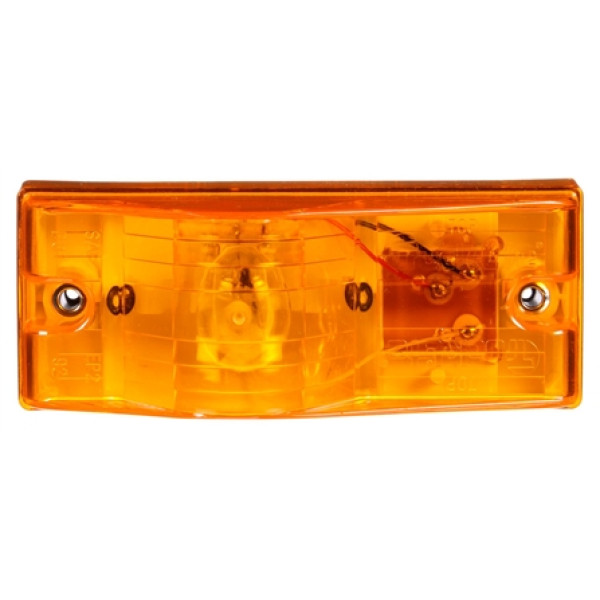 Image of 22 Series, Incan., Yellow Rectangular, 1 Bulb, w/Gasket, Side Turn Signal, 2 Screw, 12V, Bulk from Trucklite. Part number: TLT-22006Y3
