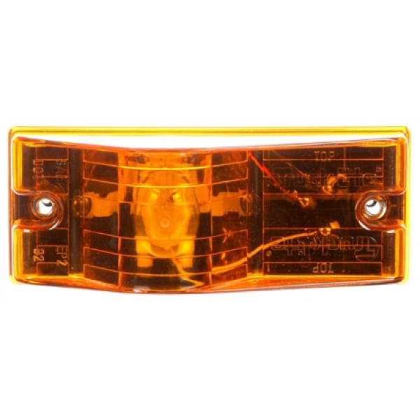 Image of 22 Series, Incan., Yellow Rectangular, 1 Bulb, Side Turn Signal, 2 Screw, 12V from Trucklite. Part number: TLT-22016Y4