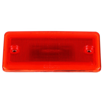 Image of 25 Series, LED, Red Rectangular, 3 Diode, M/C Light, P2, 2 Screw Surface, 12V from Trucklite. Part number: TLT-25250R4