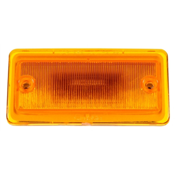 Image of 25 Series, LED, Yellow Rectangular, 3 Diode, M/C Light, P2, 2 Screw Surface, 12V from Trucklite. Part number: TLT-25250Y4