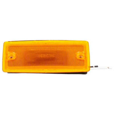 Image of 25 Series, LED, Yellow Rectangular, 3 Diode, M/C Light, P2, 2 Screw Flush, 12V from Trucklite. Part number: TLT-25750Y4
